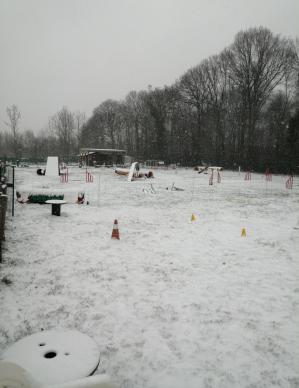 Terrain sous la neige